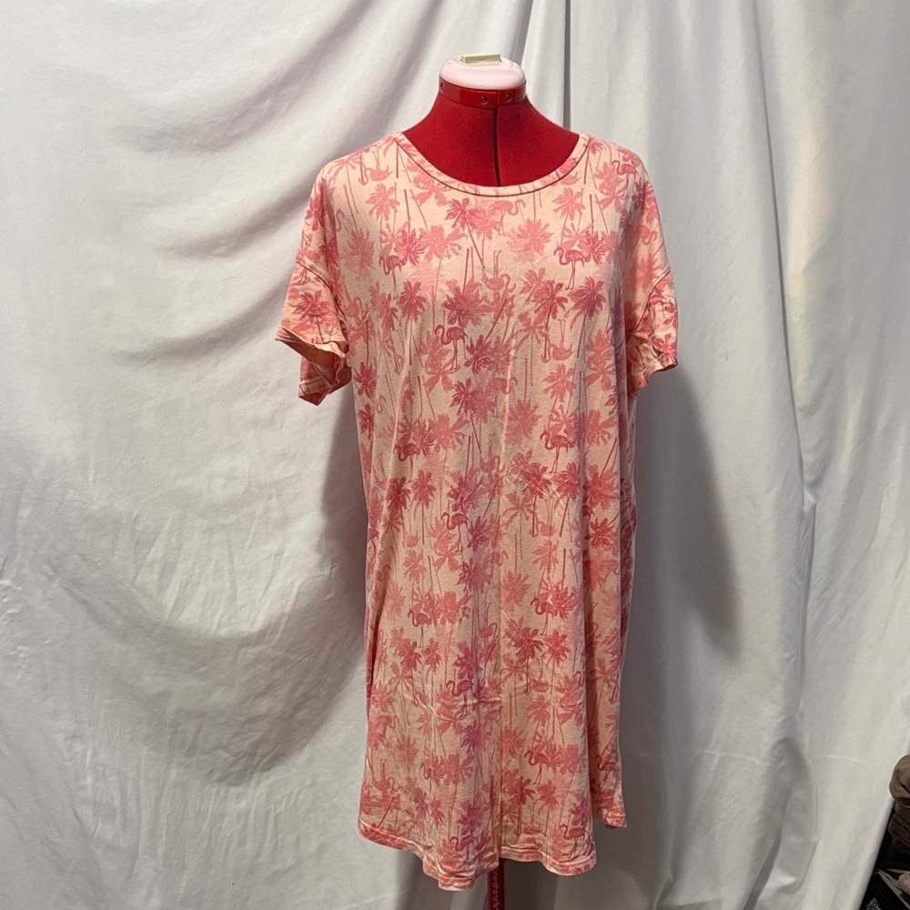 XL63 George Pink Floral Pajama Dress